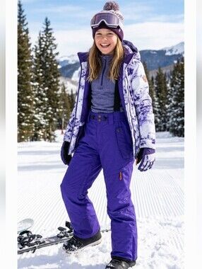 Liquid FreeRider Ski‎ Snow Snowboard Pants Purple Medium Zip Pockets Kids Size M